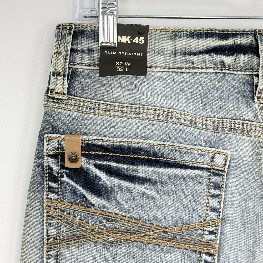 RANK 458 MEN'S RINGO SLIM STRAIGHT 32x32 PERFORMANCE STRETCH DENIM JEANS NWT - Picture 13 of 16